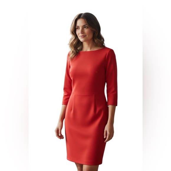 Vince Camuto Dresses & Skirts - Vince Camuto Red Sheath Dress Women’s Size 8 – 3/4 Sleeve Classic Cocktail